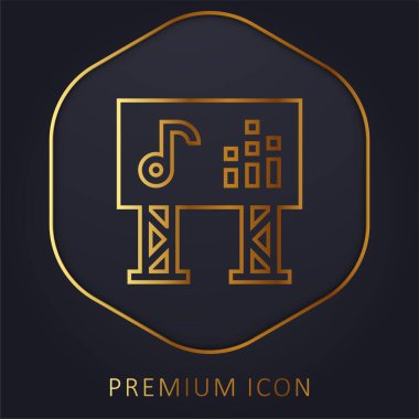 Büyük Ekran Altın Çizgisi prim logosu veya simgesi