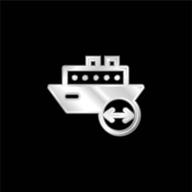 Tekne uzunluğu gümüş kaplama metalik simge