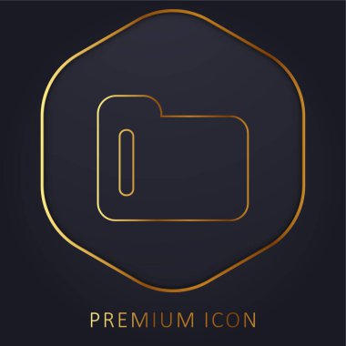 Siyah Dizin Sembol altın çizgi prim logosu veya simgesi