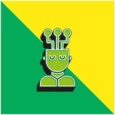 Al Green ve sarı modern 3d vektör simgesi logosu