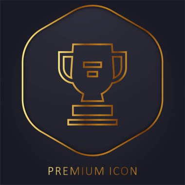Altın çizgi prim logosu veya simgesi