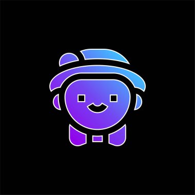 Erkek mavi gradyan vektör simgesi