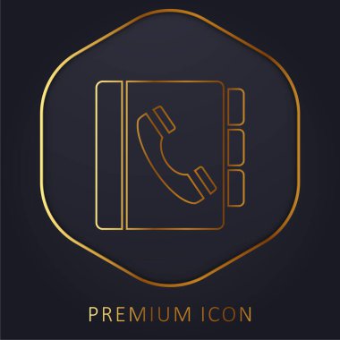 Gündem altın çizgisi prim logosu veya simgesi