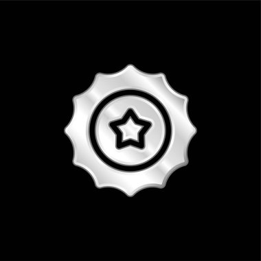 Bira kapağı gümüş kaplama metalik simge