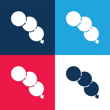 Çemberlerin Arasından Arrow mavi ve kırmızı en küçük simge kümesi