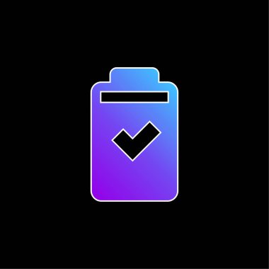 Pil mavi gradyan vektör simgesi