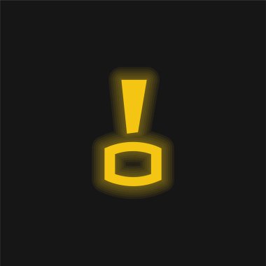 Bitacoras Logosu sarı parlak neon simgesi