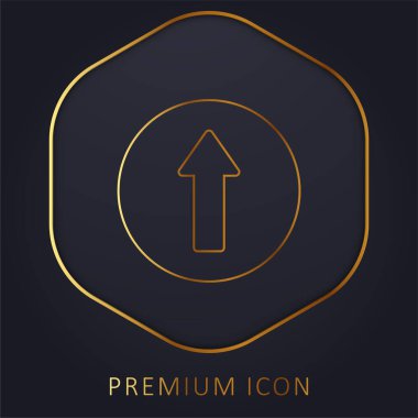 Ahead golden line premium logo or icon clipart