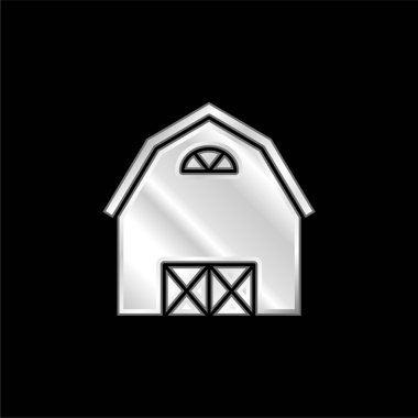 Gümüş kaplama ahır metalik simgesi