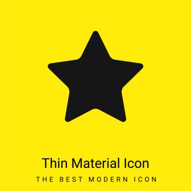 Black Star Silhouette minimal bright yellow material icon clipart