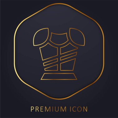 Zırh altın çizgisi logosu veya simgesi