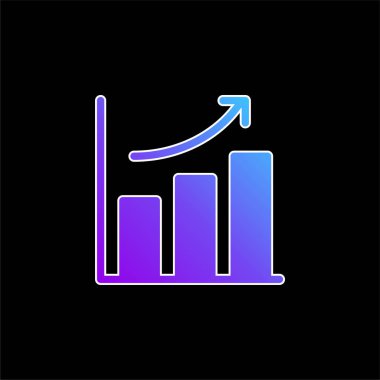 Çubuk mavi gradyan vektör simgesi