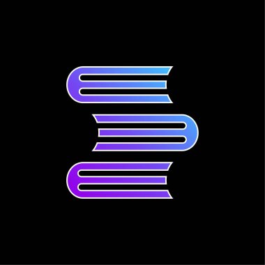 Kitaplar mavi gradyan vektör simgesi