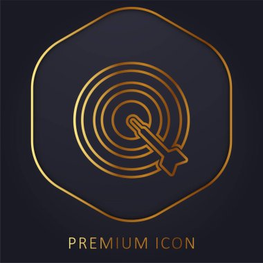 Oklar altın çizgi premium logo veya simge
