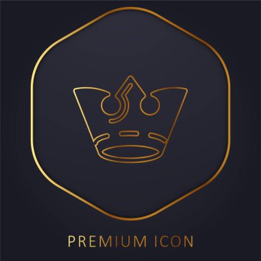 Crown golden line premium logo or icon clipart