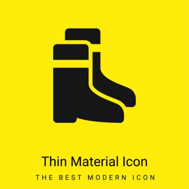 Boots minimal bright yellow material icon clipart