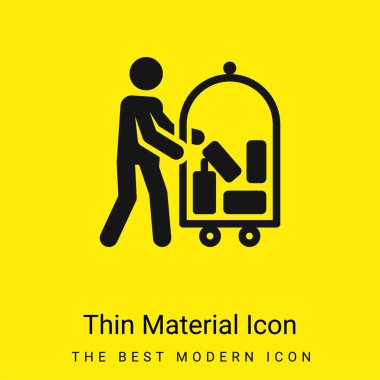 Bellboy minimal bright yellow material icon clipart