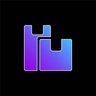 Mavi gradyan vektör simgesini kutular