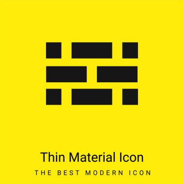 Tuğla duvar en az parlak sarı madde simgesi