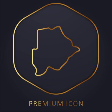 Botswana altın çizgisi prim logosu veya simgesi