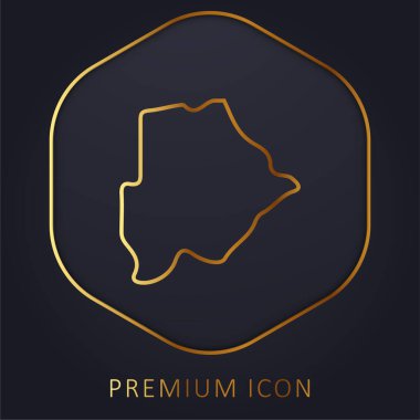 Botswana golden line premium logo or icon clipart