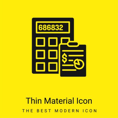 Account minimal bright yellow material icon clipart
