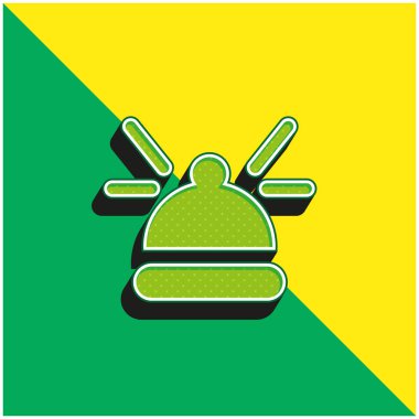 Bell Green ve sarı modern 3D vektör simgesi logosu