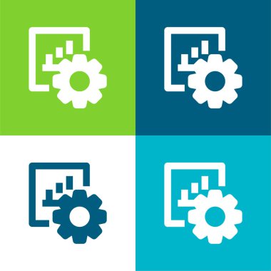 Çubuk Grafiği Düz Renk en az simge kümesi