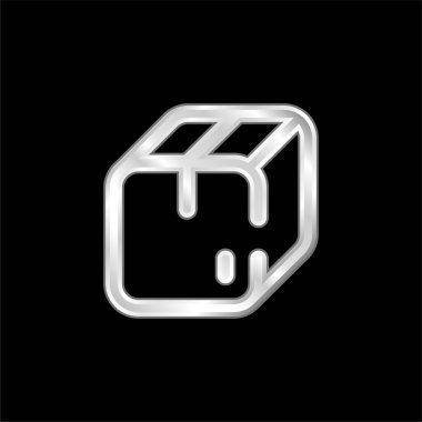 Kutu gümüş kaplama metalik simge