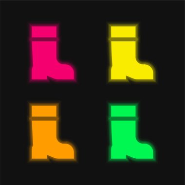 Parlak neon vektör simgesini başlat