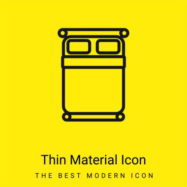 Yatak minimal parlak sarı madde simgesi