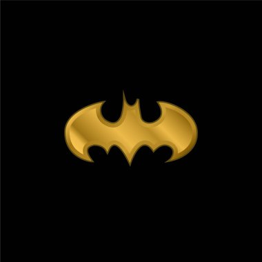 Açık Kanatlı Yarasa Logosu Varyant altın kaplama metalik simge veya logo vektörü