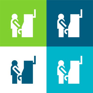 ATM Düz Renk en az simge seti