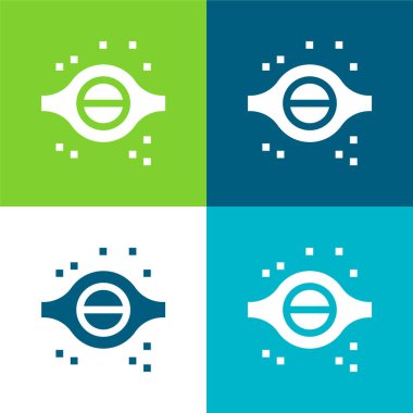 Kara delik Düz 4 renk en küçük simge kümesi