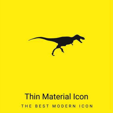 Albertosaurus Dinozor Tarafı Görünüm Görünümü Minimum Parlak Sarı Madde Simgesi