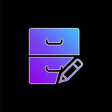 Mavi gradyan vektör simgesini arşivle