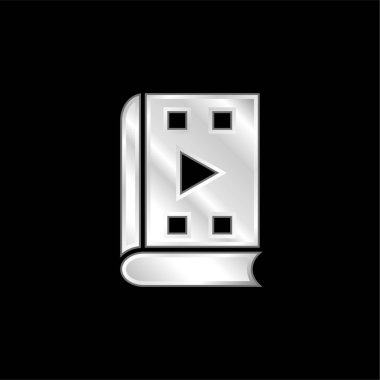 Audiobook gümüş kaplama metalik simge