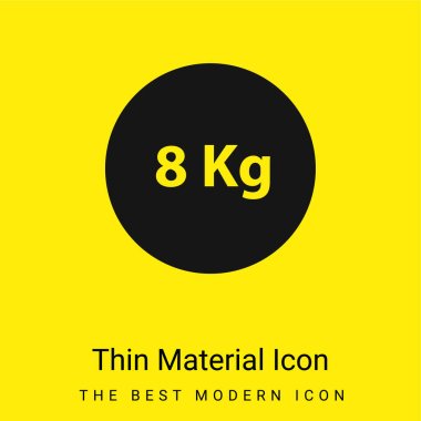 8 Kg Weight For Sports minimal bright yellow material icon clipart