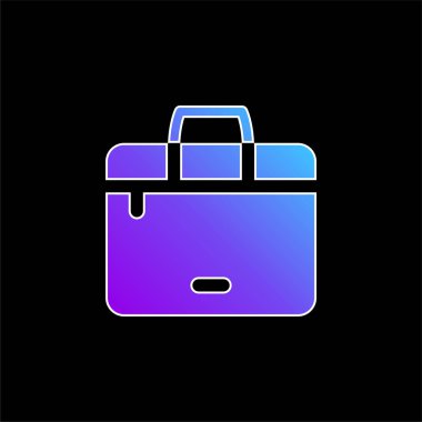 Evrak çantası mavi gradyan vektör simgesi