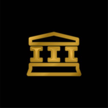 Banka İmzalı Altın Kaplama Metal Simgesi veya logo Vektörü