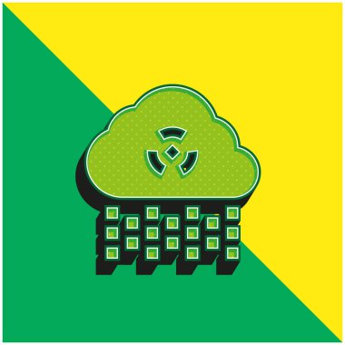 Acid Rain Green and yellow modern 3d vector icon logo clipart