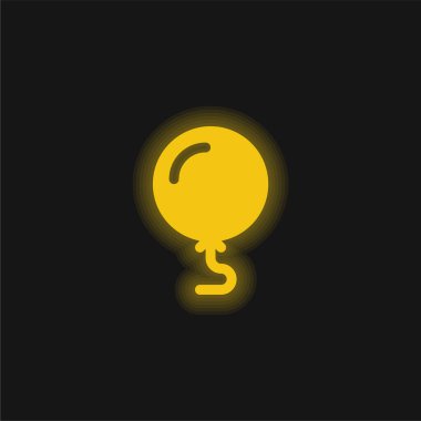 Balon sarısı parlak neon simgesi