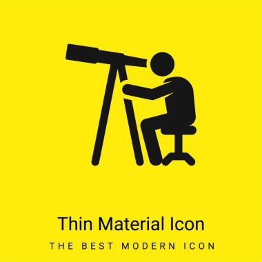 Astronomer minimal bright yellow material icon clipart
