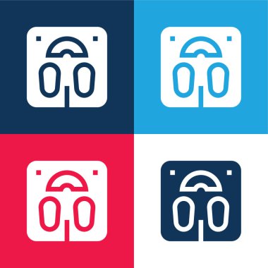 Gövde Ölçeklendirmesi mavi ve kırmızı En az dört renk simgesi