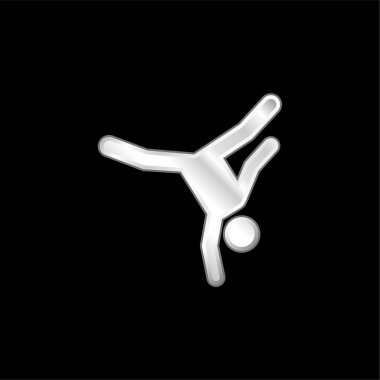 Breakdance gümüş kaplama metalik simge