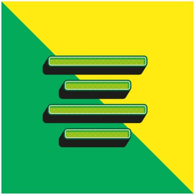 Merkez Yeşil ve Sarı 3D vektör simgesini hizala