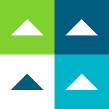 Ok, Navigate, Düz Düz 4 renk simgesi setini kapat