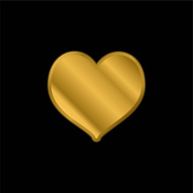 Kara Kalp şekilli altın kaplama metalik simge veya logo vektörü