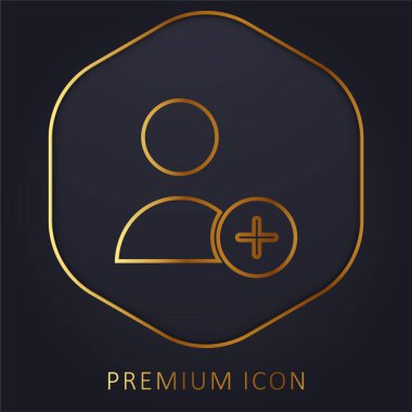 Kullanıcı altın satırı premium logosu ya da simgesi ekle
