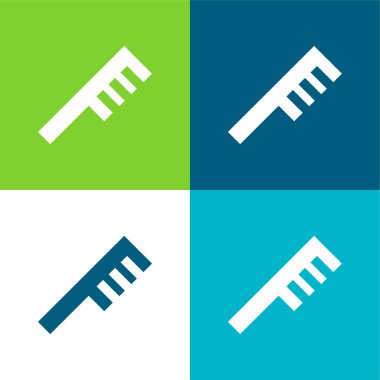 Açısal Tarak Düz 4 renk en küçük simge kümesi